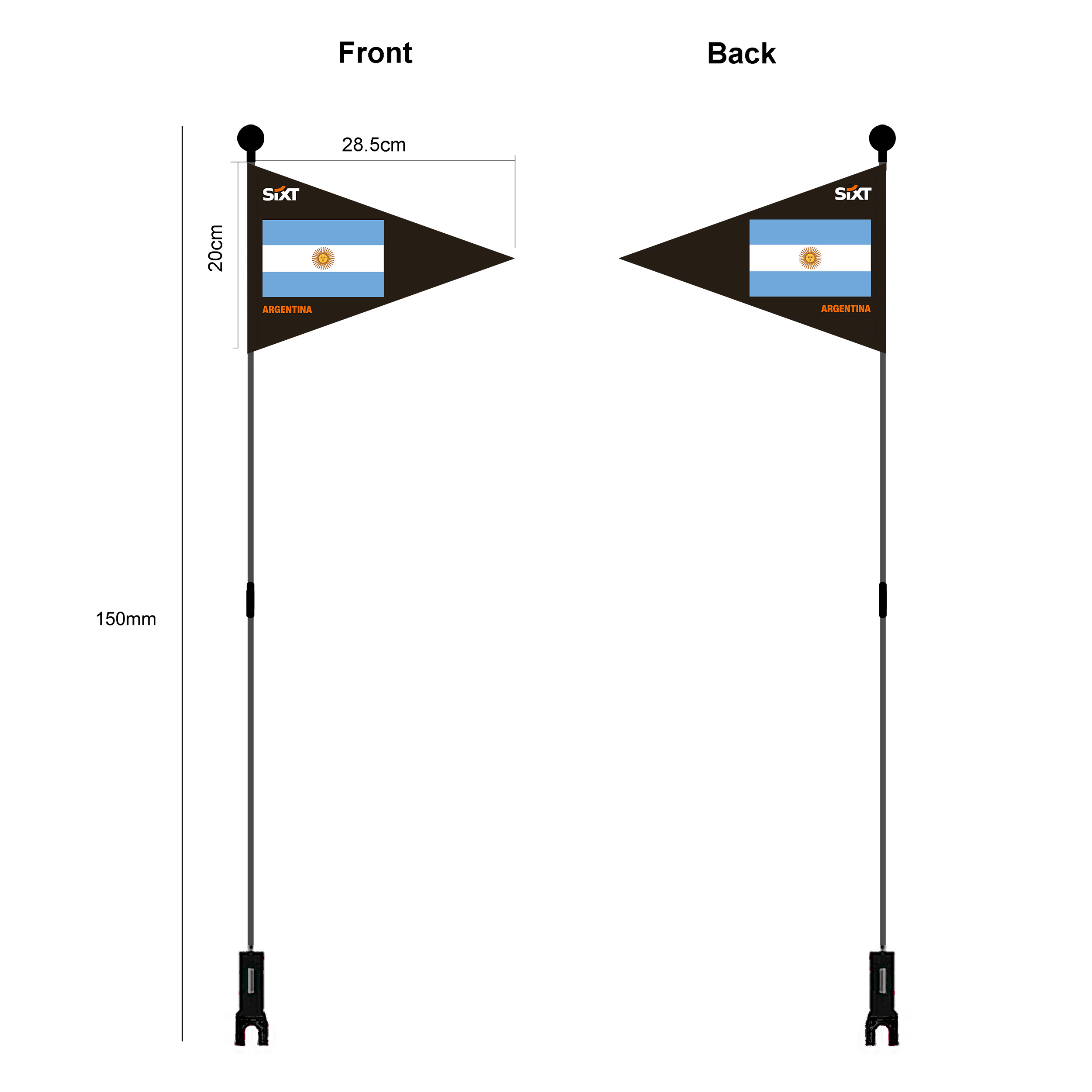 Personalized Bike Flags with Pole